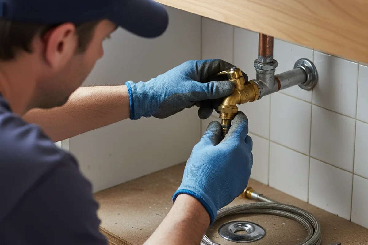 Shutoff valve and fitting work during Faucet and Fixture Repair in Theodore
